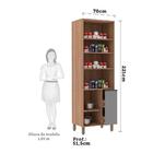 Paneleiro Especial 70 Cm De Abrir 3 Prateleira C/ Despenseir