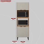 Paneleiro Firenze Duplo Forno - 4 Portas Amêndola Touch/nude