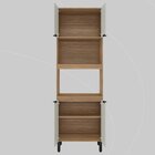 Paneleiro Firenze Duplo Forno - 4 Portas Amêndola Touch/nude