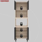 Paneleiro Firenze Duplo Forno - 4 Portas Avena Touch/grafito