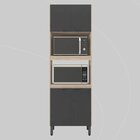 Paneleiro Firenze Duplo Forno - 4 Portas Avena Touch/grafito