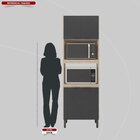 Paneleiro Firenze Duplo Forno - 4 Portas Avena Touch/grafito