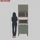 Paneleiro Firenze Duplo Forno - 4 Portas Avena Touch/menta