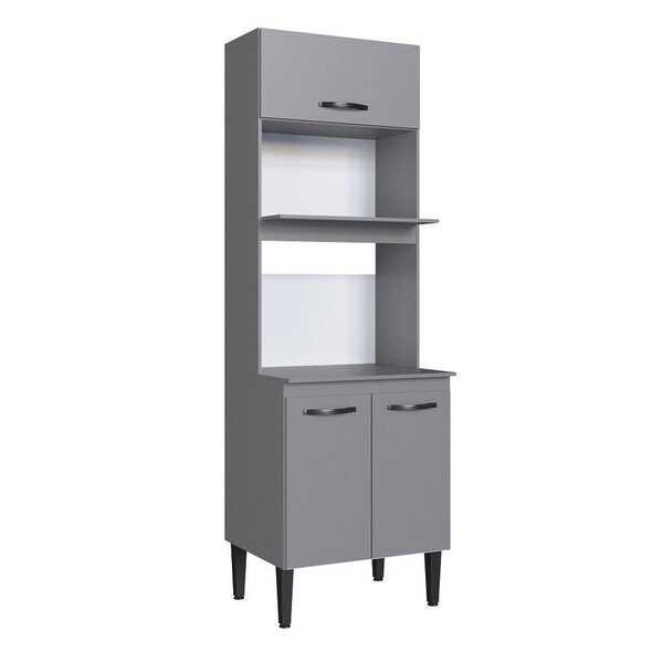 Paneleiro Forno Duplo 3 Portas Light Cinza