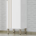 Paneleiro Glória 1 Porta 5 Prateleiras Branco Neve - Mx Móveis