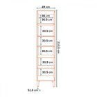 Paneleiro Glória 1 Porta 5 Prateleiras Branco Neve - Mx Móveis