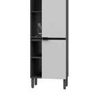 Paneleiro Hibisco 2 Pt Grafite E Branco