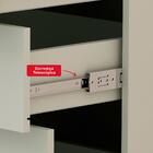 Paneleiro Iluminata Com Vidro 1 Pt 1 Gv Verde Mint E Ébano