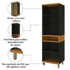 Paneleiro Indekes Munique 4 Portas 2 Com Vidro 70 Cm