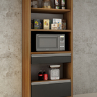 Paneleiro Jade 3 Portas 2 Gavetas Jade Carvalho/grafite