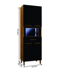 Paneleiro Jade 4 Portas 1 Gavetas Arte Móveis  Freijó-grafite