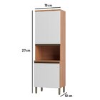 Paneleiro Macadâmia 70cm 4 Portas Para Microondas Freijó/bran