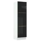 Paneleiro Madesa Lux 60 Cm 3 Portas - Branco/preto