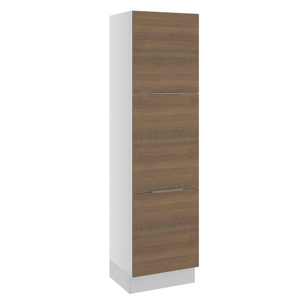 Paneleiro Madesa Stella 60 Cm 3 Portas - Branco/rustic