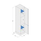 Paneleiro Mali Com 2 Portas - Branco/castanho