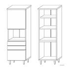 Paneleiro Microondas 02 Portas 02 Gavetas 2005801 Armoveis