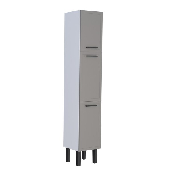 Paneleiro Montado Em  Aço Cinza Preto Juno Cozimax