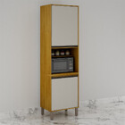 Paneleiro Nala 2 Portas Com Nicho Espaço Para Microondas Mobi