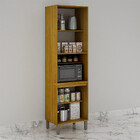 Paneleiro Nala 2 Portas Com Nicho Espaço Para Microondas Mobi