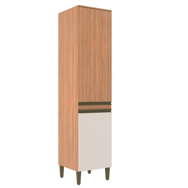 Paneleiro Para Cozinha 2 Portas Cecília 203cm Freijó/off White