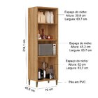 Paneleiro Para Cozinha C/ Nicho De Microondas 4 Portas Opala