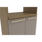 Paneleiro Para Forno 70cm 3 Portas  Nogueira/fendi