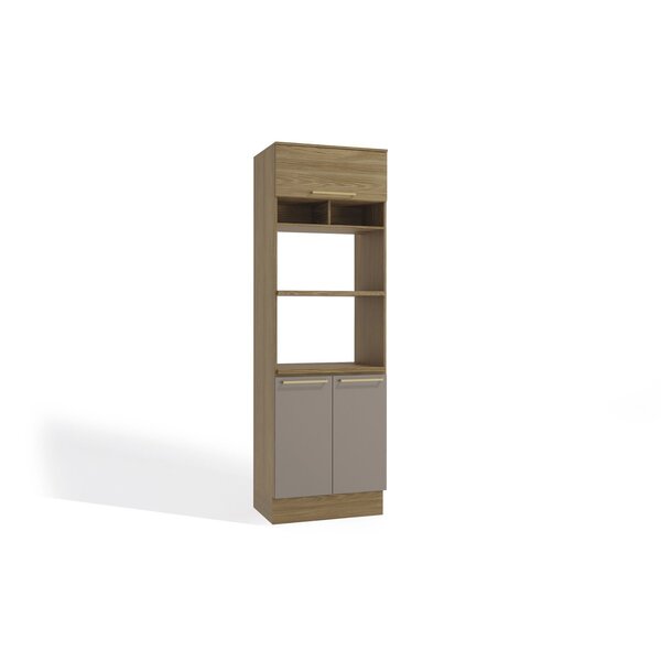 Paneleiro Para Forno 70cm 3 Portas  Nogueira/fendi