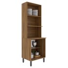 Paneleiro Para Forno/micro-ondas 3 Portas Thalita  Nogal Manc