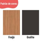 Paneleiro Para Micro 60cm 2 Portas Pimenta Thela Freijó/grafi