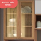 Paneleiro Pimenta 700mm Para Micro Com Vidro Branco/freijó