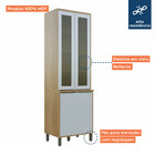 Paneleiro Profundo 4 Portas Detalhe Vidro Itália Valdemóveis