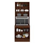 Paneleiro Retrô 4 Portas Vidro 213 Cm Estilo Americano Noguei