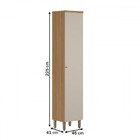 Paneleiro Route 1 Porta 100% Mdf Jequitibá/off White Fosco -