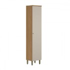 Paneleiro Route 1 Porta 100% Mdf Jequitibá/off White Fosco -