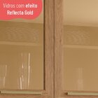 Paneleiro Sálvia 70cm Para Micro 2 Portas Com Vidro Branco Co