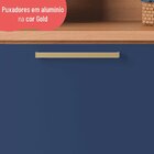 Paneleiro Sálvia 70cm Para Micro 2 Portas Com Vidro Freijó/az