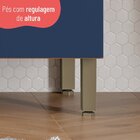 Paneleiro Sálvia 70cm Para Micro 2 Portas Com Vidro Freijó/az