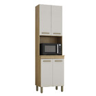 Paneleiro São Luis 4 Portas  2 Prateleiras Cinamomo/off White