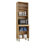 Paneleiro São Luis 4 Portas  2 Prateleiras Cinamomo/off White