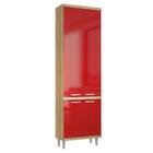 Paneleiro Sicília 700mm  4 Portas Com Pintura Lacca Ad Vermel