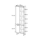 Paneleiro Sicília 700mm  4 Portas Com Pintura Lacca Ad Vermel
