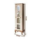 Paneleiro Simples 01 Porta Em Vidro 01 Gaveta Madeira Maciça