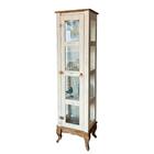 Paneleiro Simples 01 Porta Em Vidro 01 Gaveta Madeira Maciça