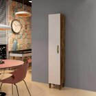 Paneleiro Simples 1 Porta Delta  Ipê/off White