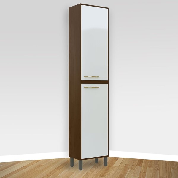 Paneleiro Simples 2 Portas Áustria Chocolate/off White