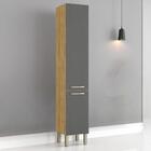 Paneleiro Simples C/ 2 Portas Lapis Freijó Gris