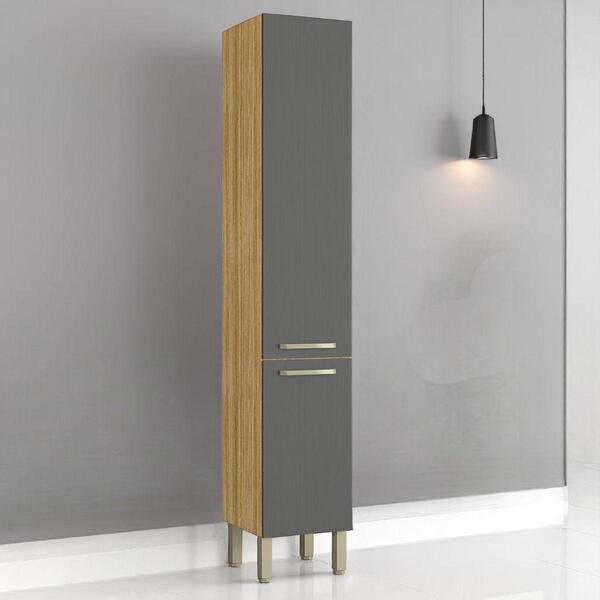 Paneleiro Simples C/ 2 Portas Lapis Freijó Gris