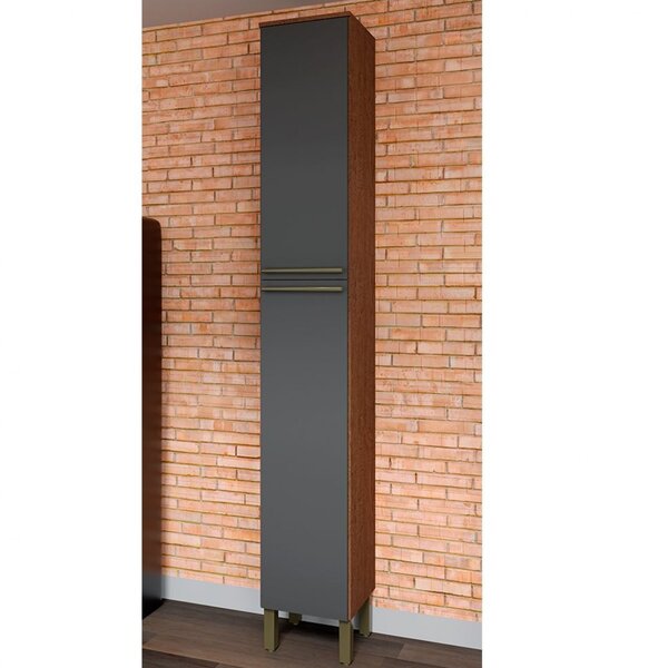 Paneleiro Simples Com 2 Portas 100% Mdf Itália Espresso Móvei