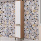 Paneleiro Simples Com 2 Portas 100% Mdf Vicenza Sevilha/branco