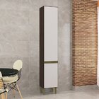 Paneleiro Simples Poquema Móveis Chocolate/offwhite